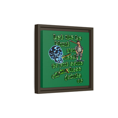 og - framed canvas art (dark green)