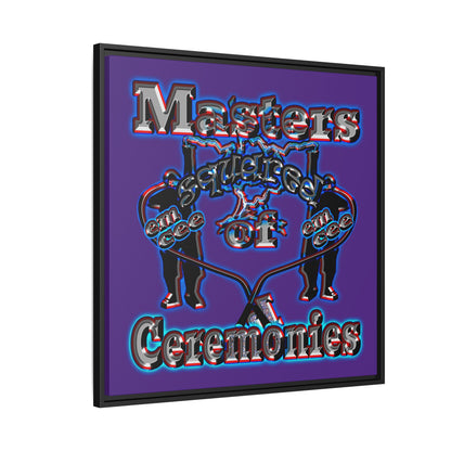 em cee squared - framed canvas art (purple)