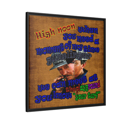 high noon - framed canvas art (brown papyrus)