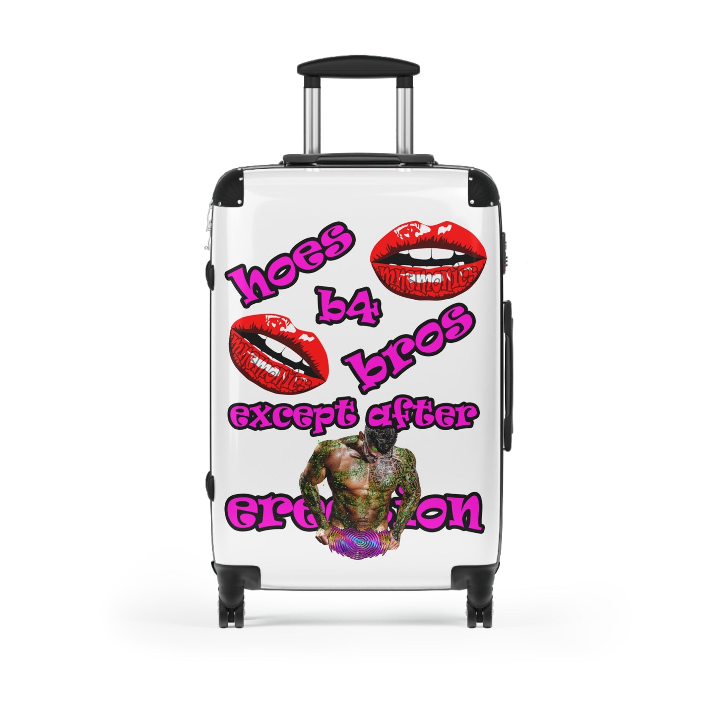 hoes b4 bros - Suitcase (white)