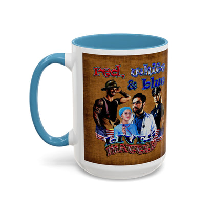 rw&b lives matter - Accent Mug (brown papyrus)