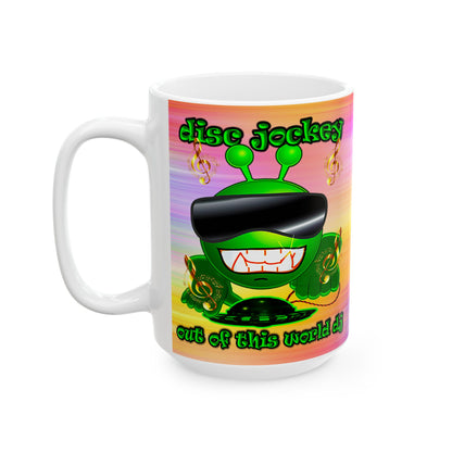 disc jockey - White Mug (color blur)