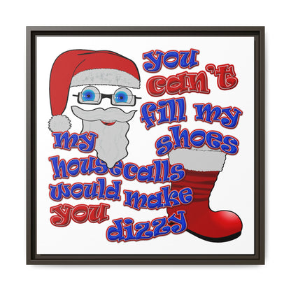 santa's shoes - framed canvas art (white)