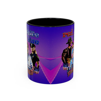 rw&b lives matter - Accent Mug (purple-pink wave)