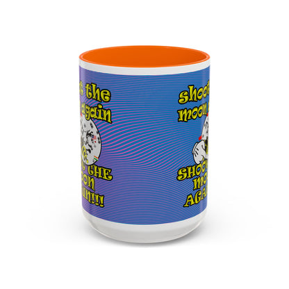shoot the moon again - Accent Mug (light blue-purple wave)
