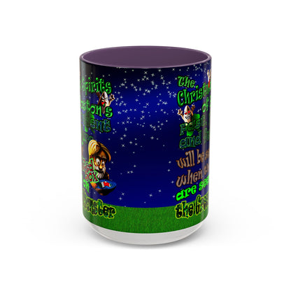 christmas spirits of boston - Accent Mug ('snoops' background)