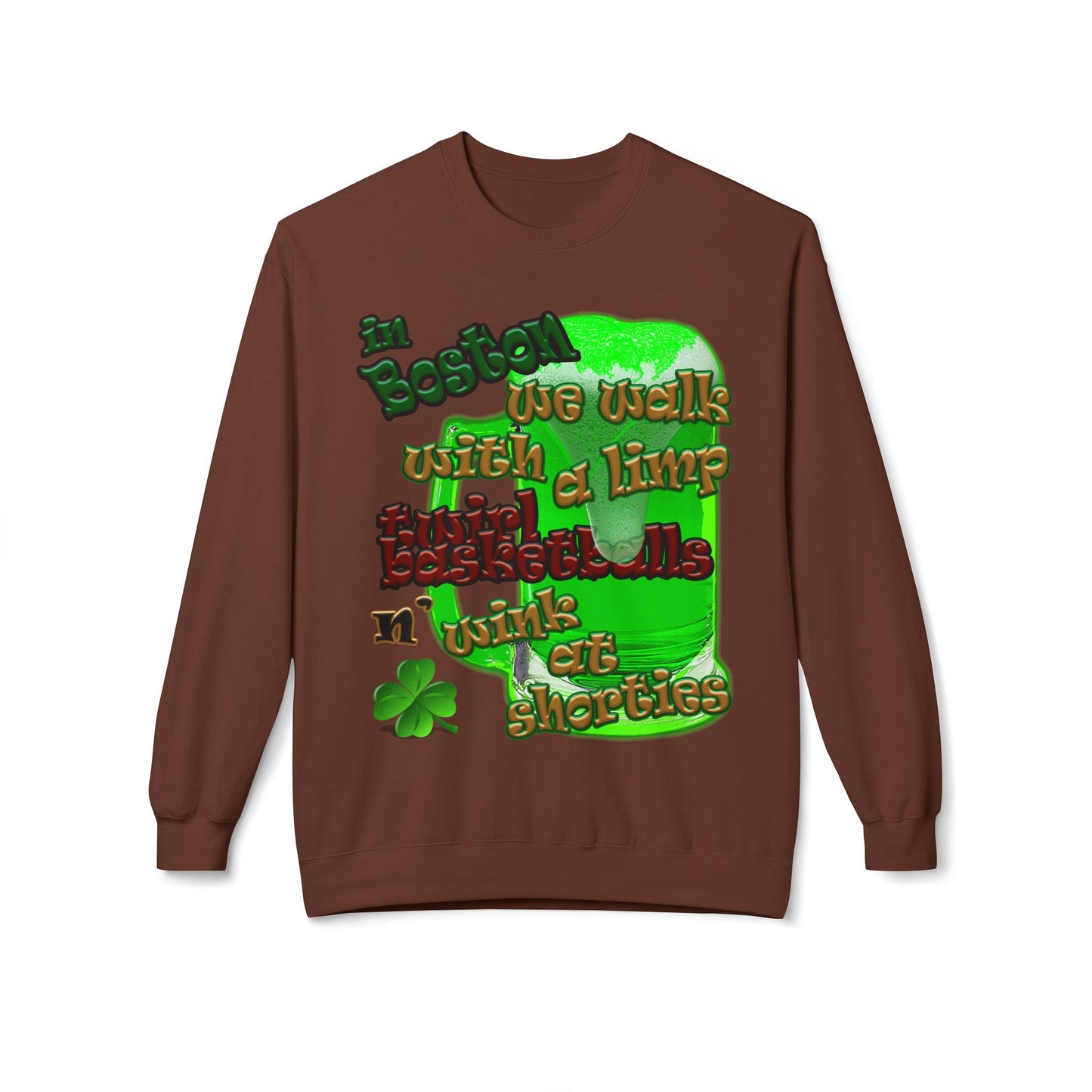 celtics logo - Unisex Midweight Softstyle Fleece Crewneck Sweatshirt