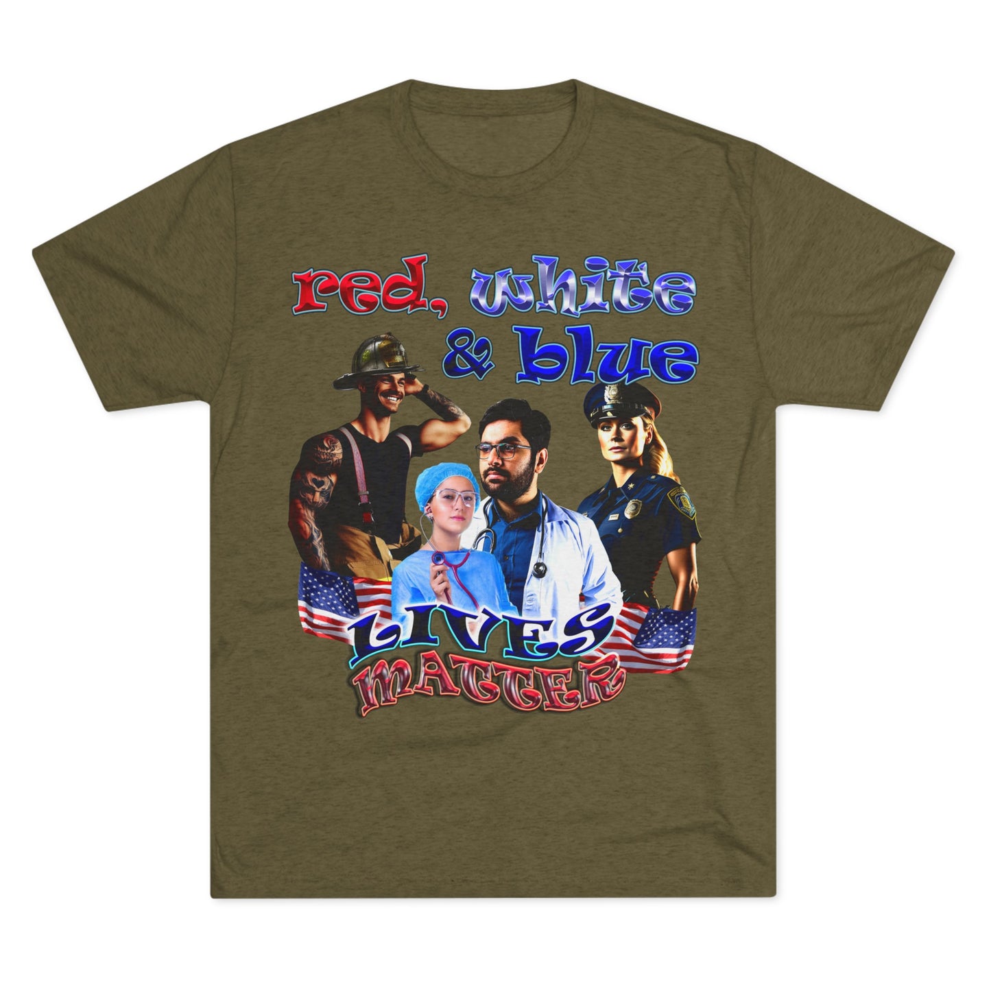 rw&b lives matter - Unisex Tri-Blend Crew Tee