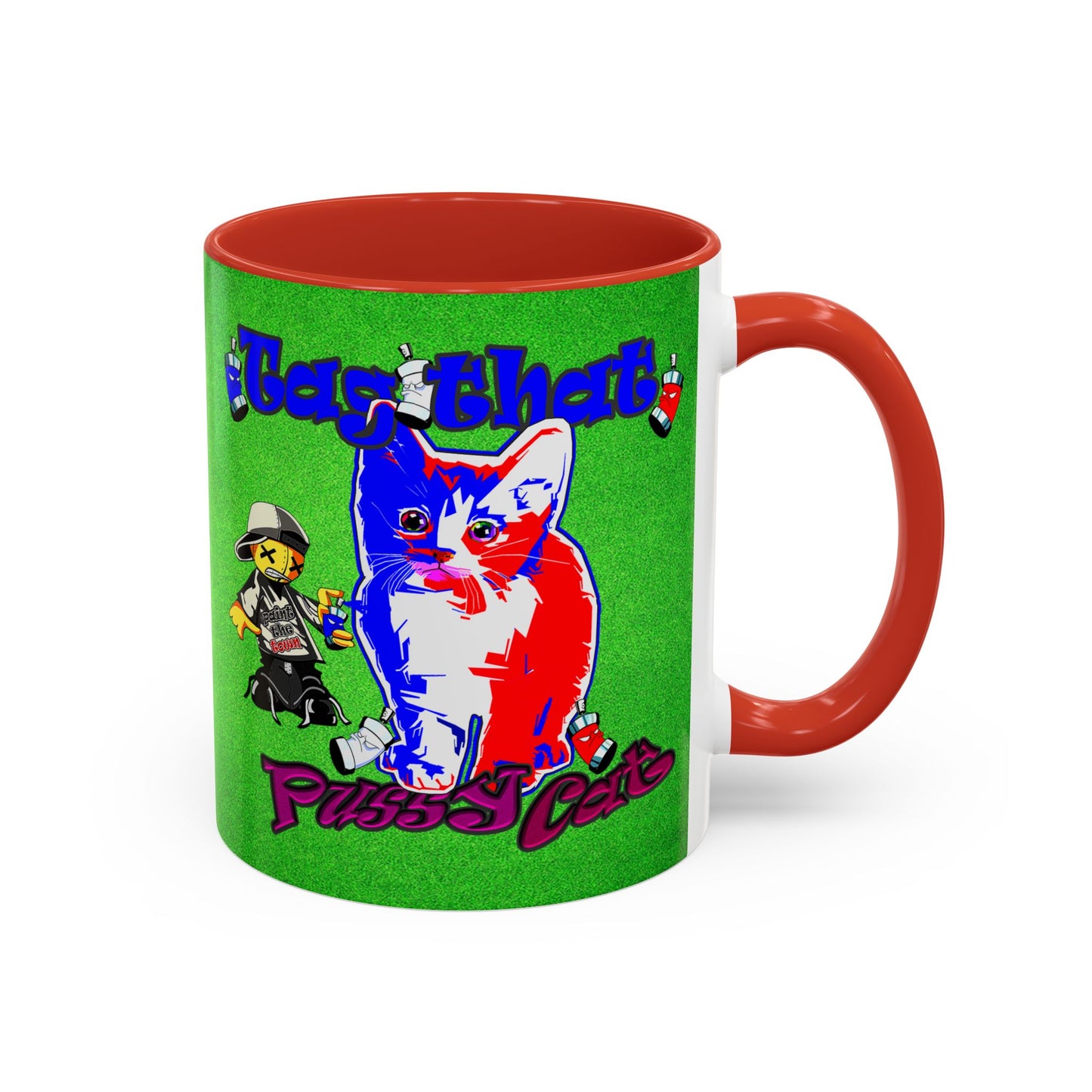 tag that - Accent Mug (green turf)