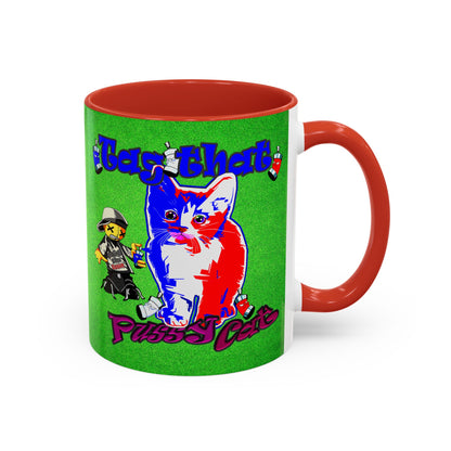 tag that - Accent Mug (green turf)