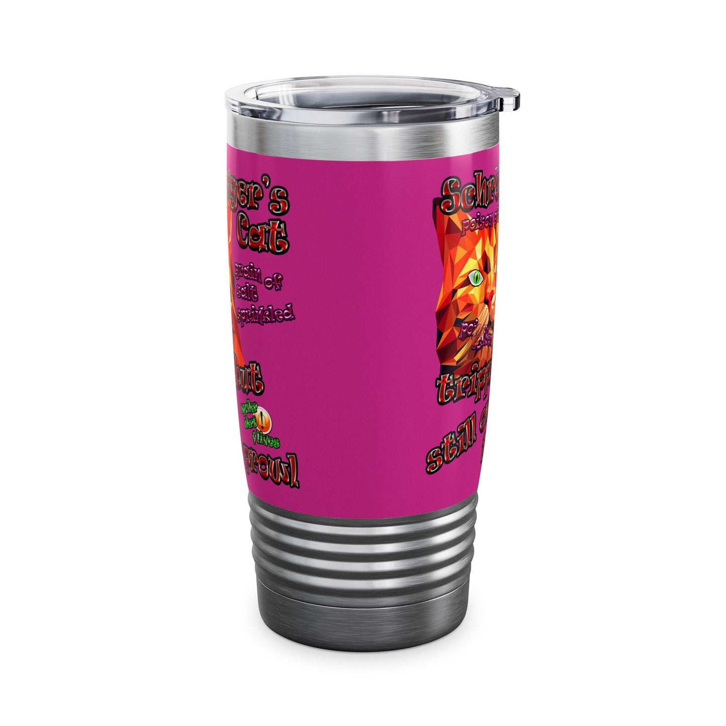schrodinger's cat - Ringneck Tumbler, 20oz (pink)