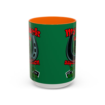 my luck - Accent Mug (dark green)
