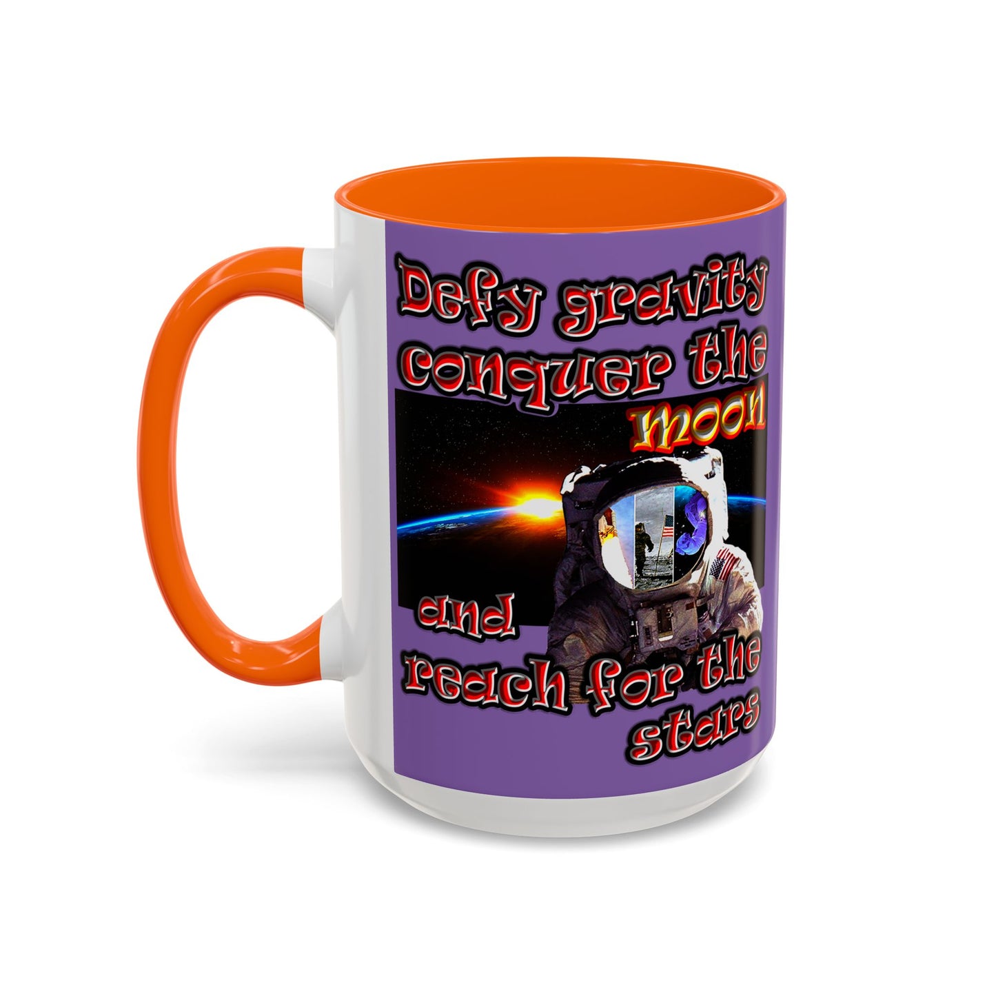 defy conquer reach - Accent Mug (light purple)