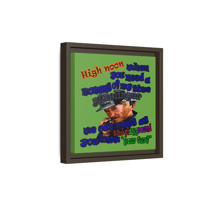 high noon - framed canvas art (green)