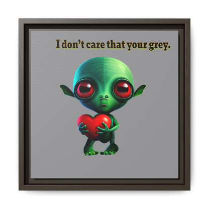 I don't care that your grey - framed canvas art (grey)
