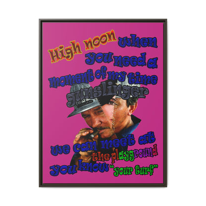 high noon - framed canvas art (pink)