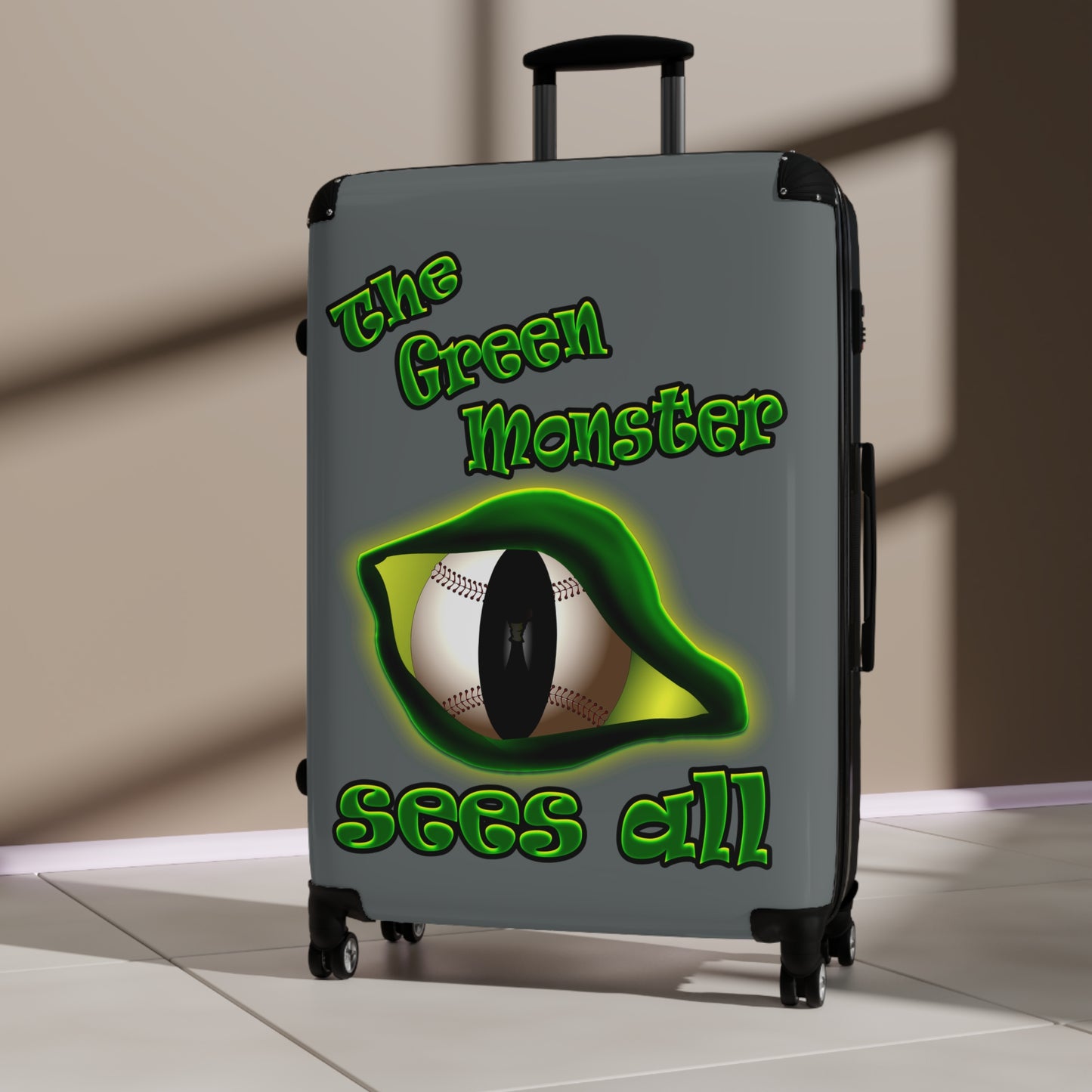 green monster - Suitcase (dark grey)
