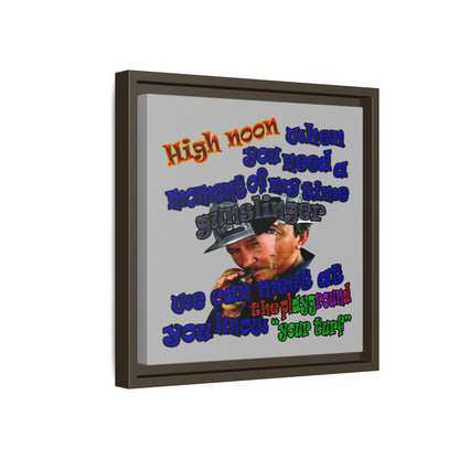 high noon - framed canvas art (light grey)