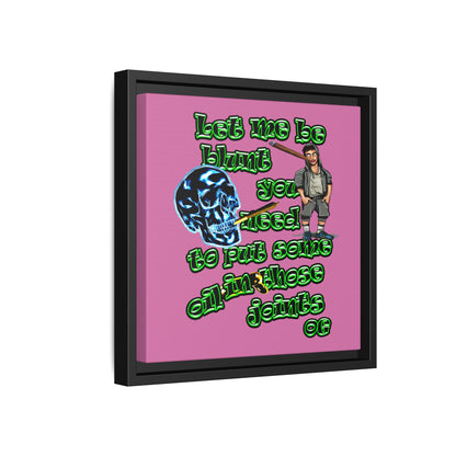 og - framed canvas art (light pink)