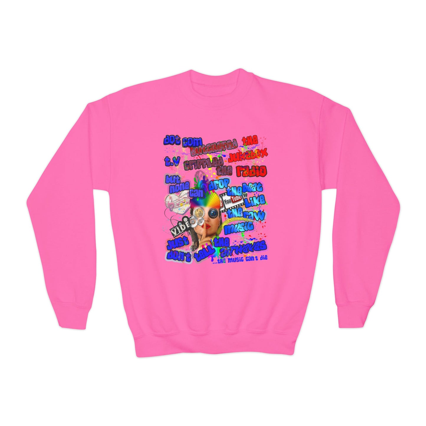 drop the beat - Youth Crewneck Sweatshirt