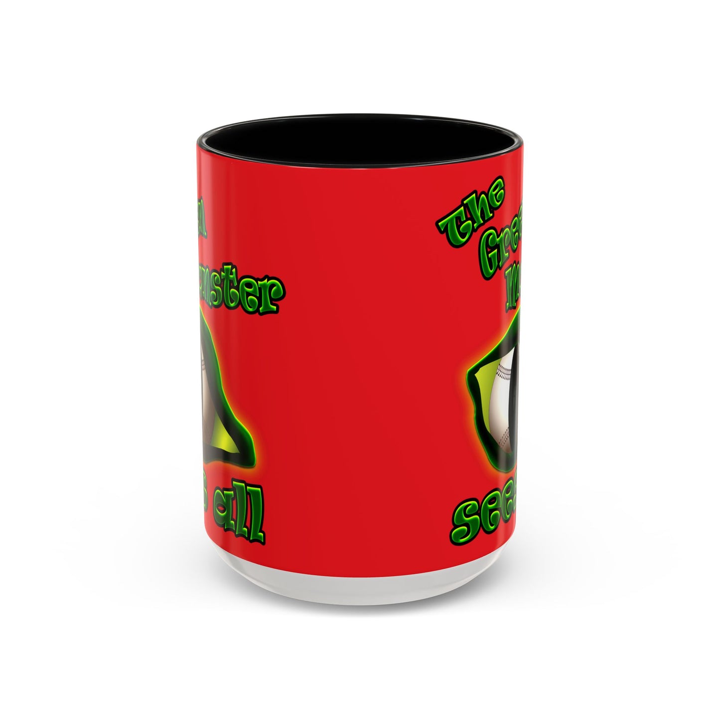 green monster - Accent Mug (red)