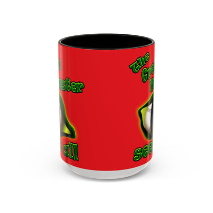 green monster - Accent Mug (red)