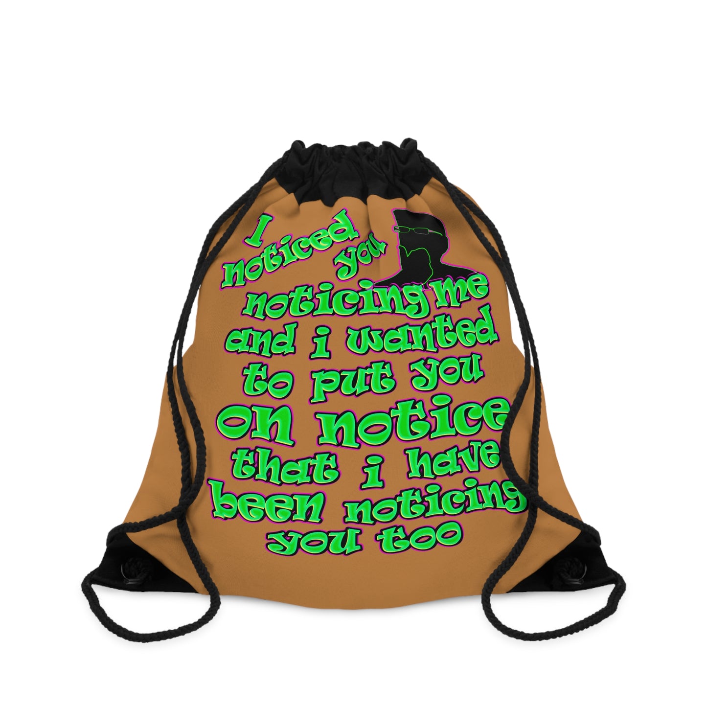 noticed you noticing - Drawstring Bag (light brown)