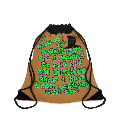 noticed you noticing - Drawstring Bag (light brown)