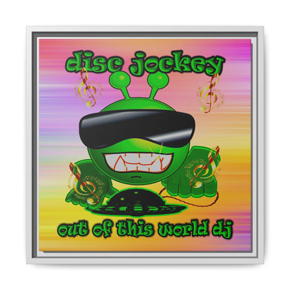 disc jockey - framed canvas art (color blur)