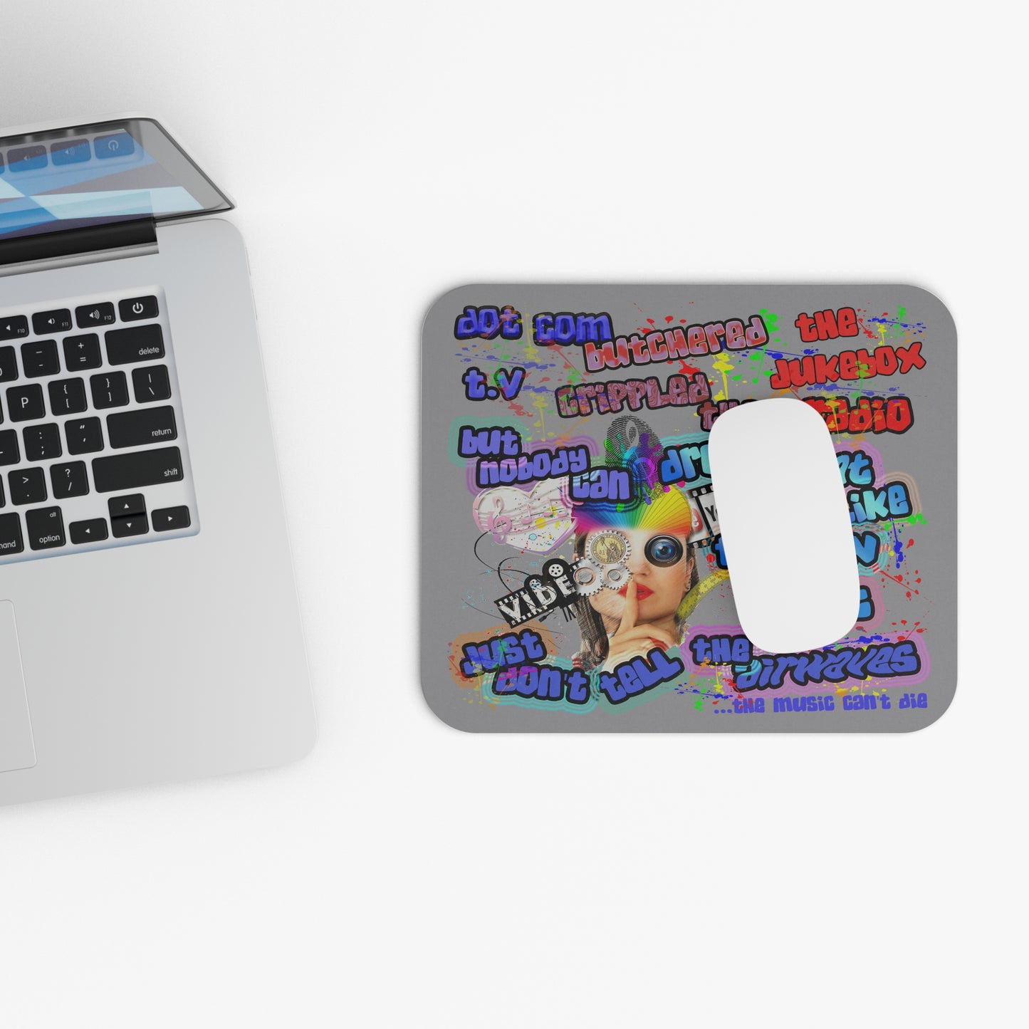 drop the beat - Mouse Pad (Rectangle) (grey)