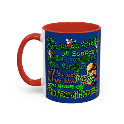 christmas spirits of boston - Accent Mug (dark blue)