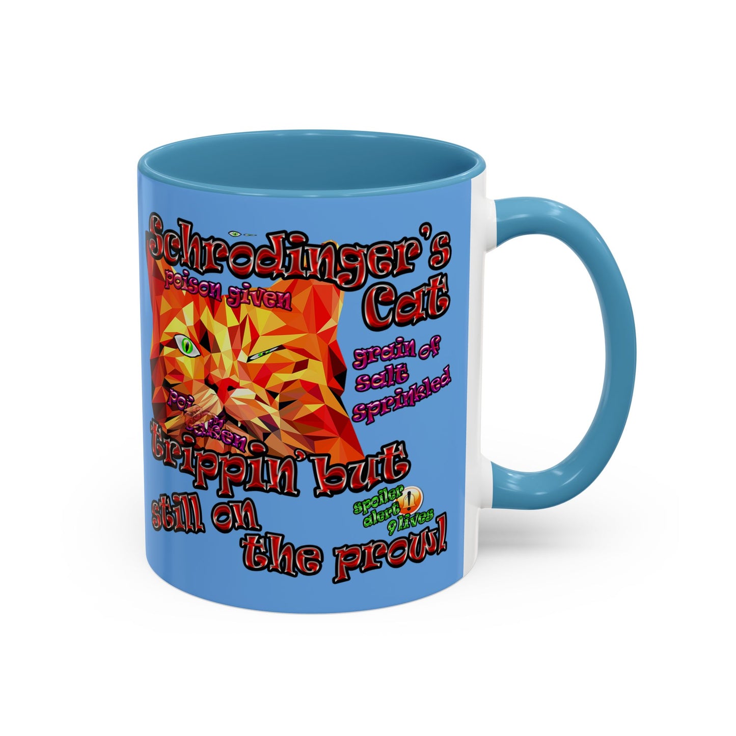 schrodinger's cat - Accent Mug (light blue)