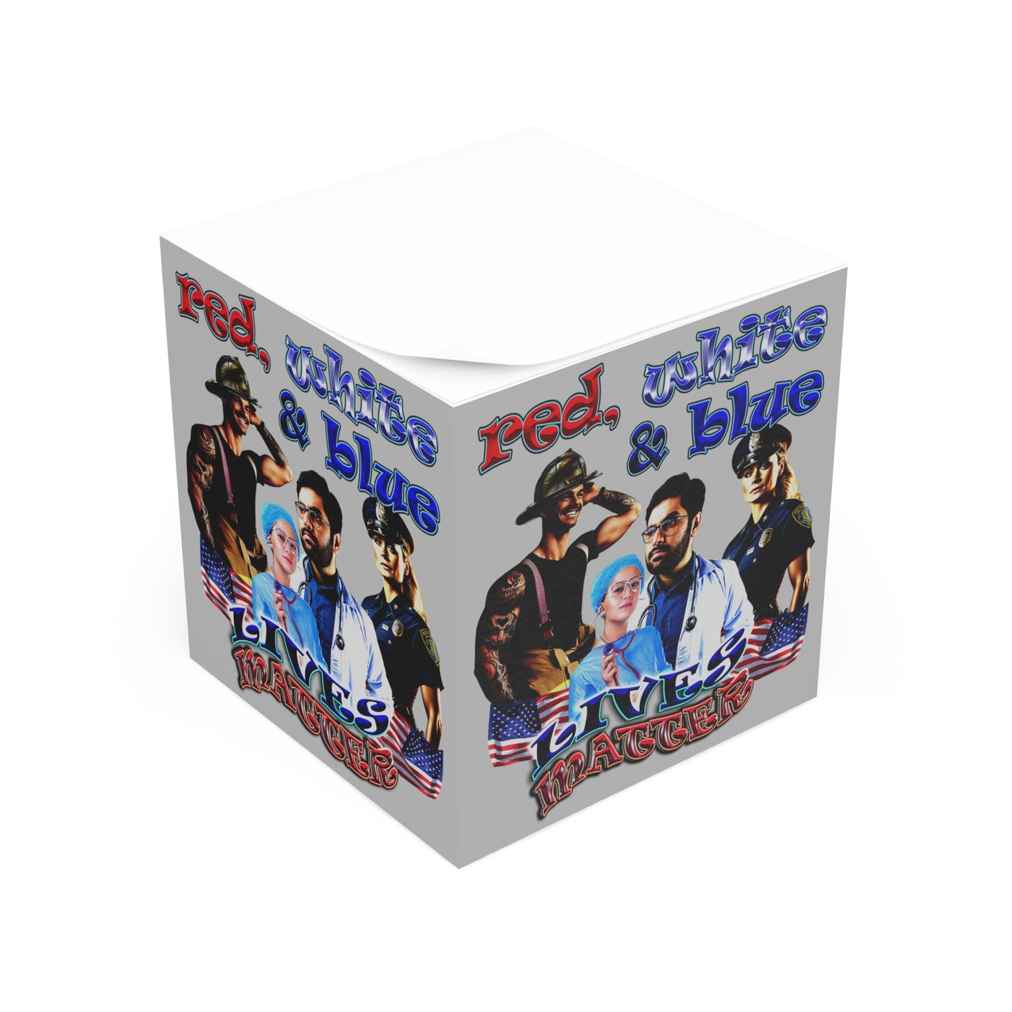 rw&b lives matter - note cube (light grey)