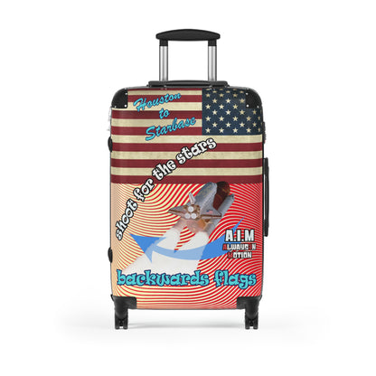 shoot for the stars - Suitcase (yellow-orange wave)