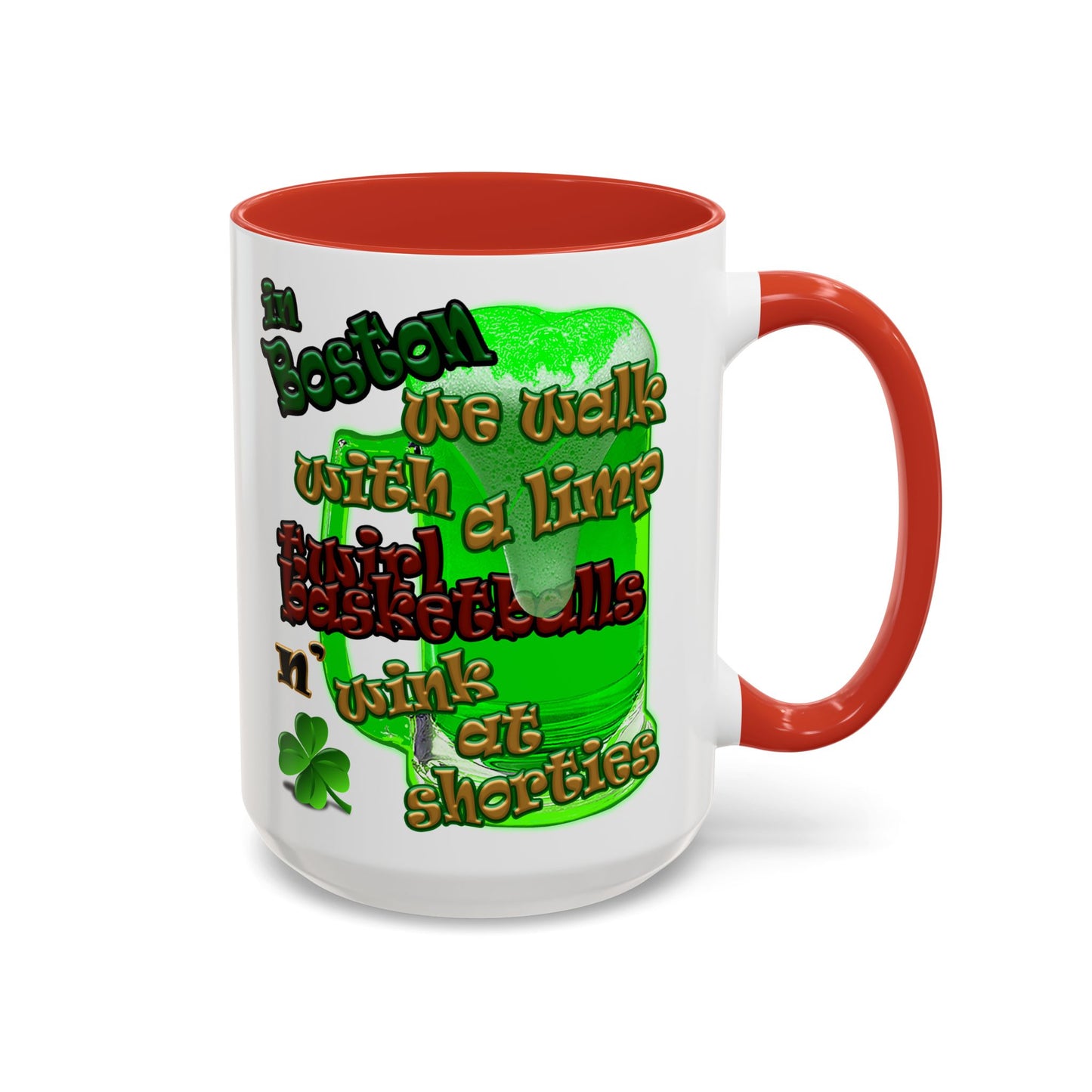 celtics logo - Accent Mug (white)