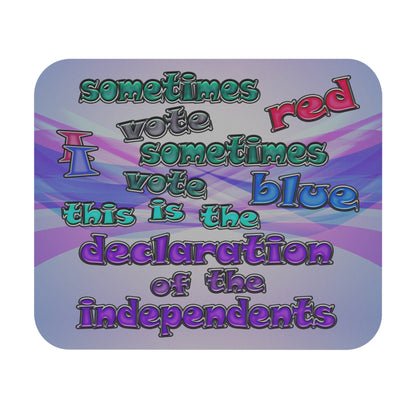 declaration of the independents - Mouse Pad (Rectangle) (light blue-pink wave)