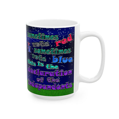 declaration of the independents - White Mug ('snoops' background)