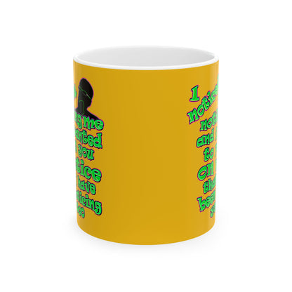 noticed you noticing - White Mug (yellow)