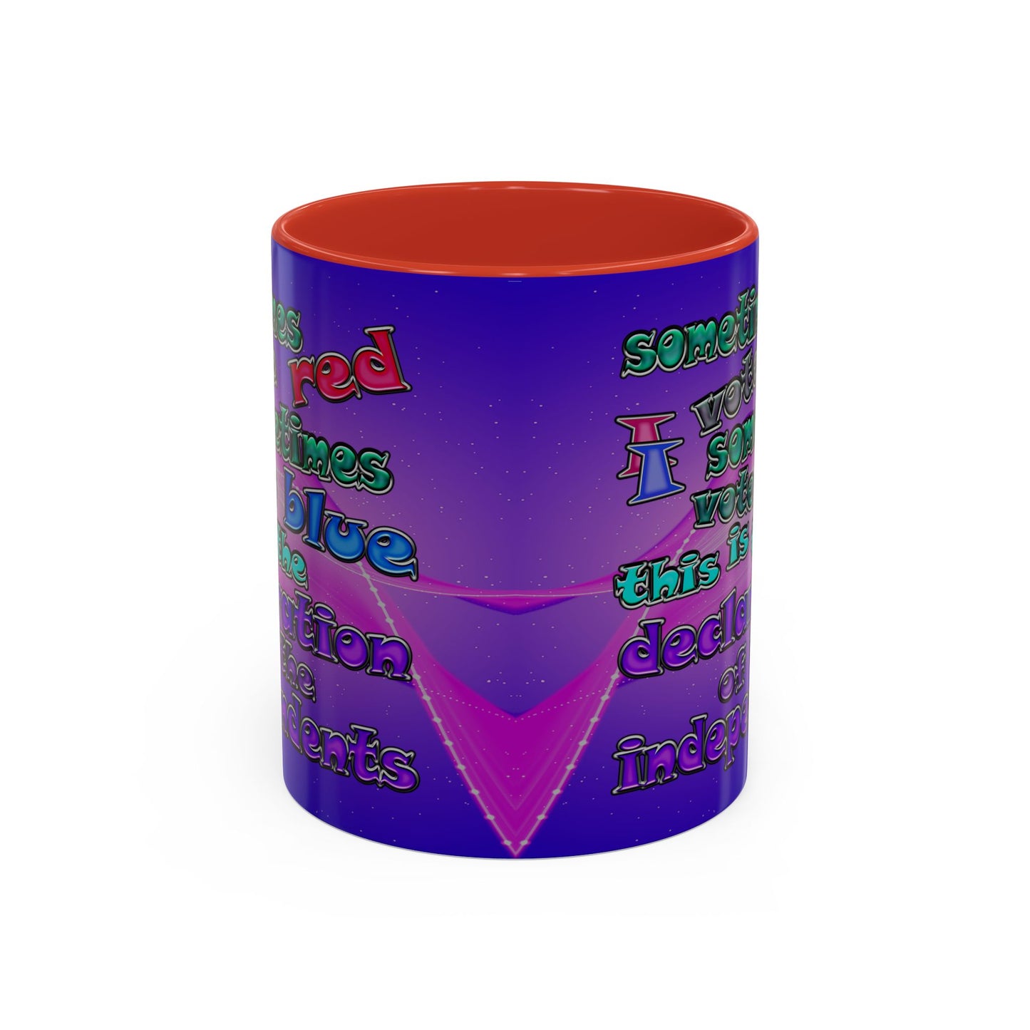 declaration of the independents - Accent Mug (purple-pink wave)