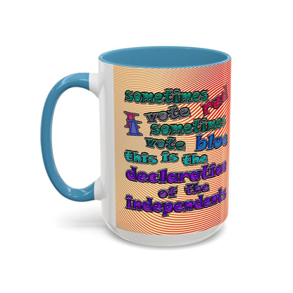 declaration of the independents - Accent Mug (yellow-orange wave)