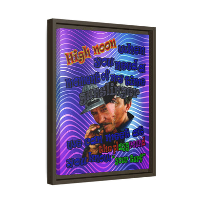 high noon - framed canvas art (purple wave)