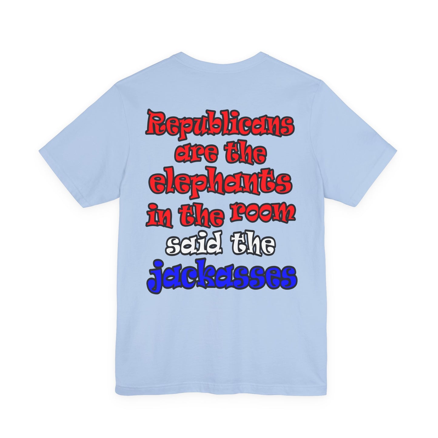 donkeys and elephants - Unisex Jersey Short Sleeve Tee