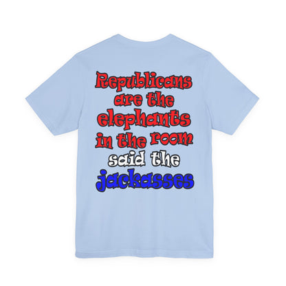 donkeys and elephants - Unisex Jersey Short Sleeve Tee