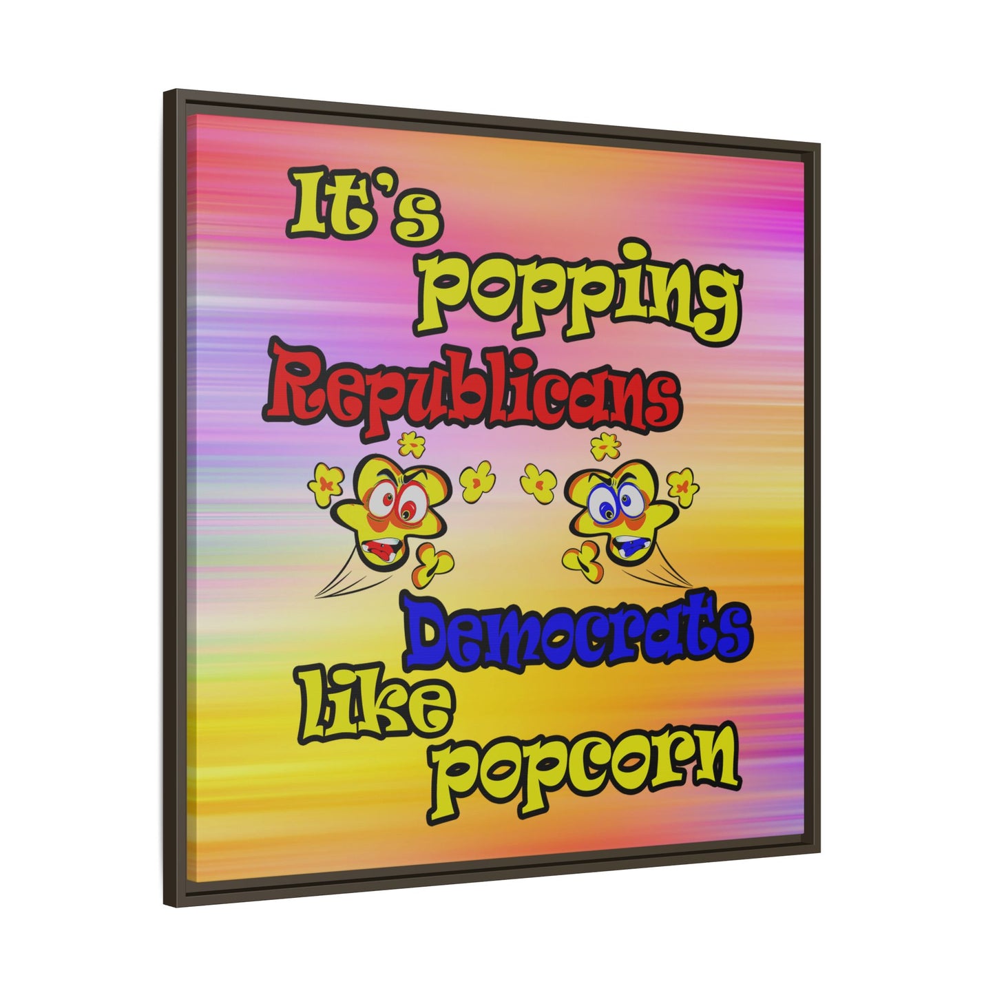 popping like popcorn - framed canvas art (color blur)