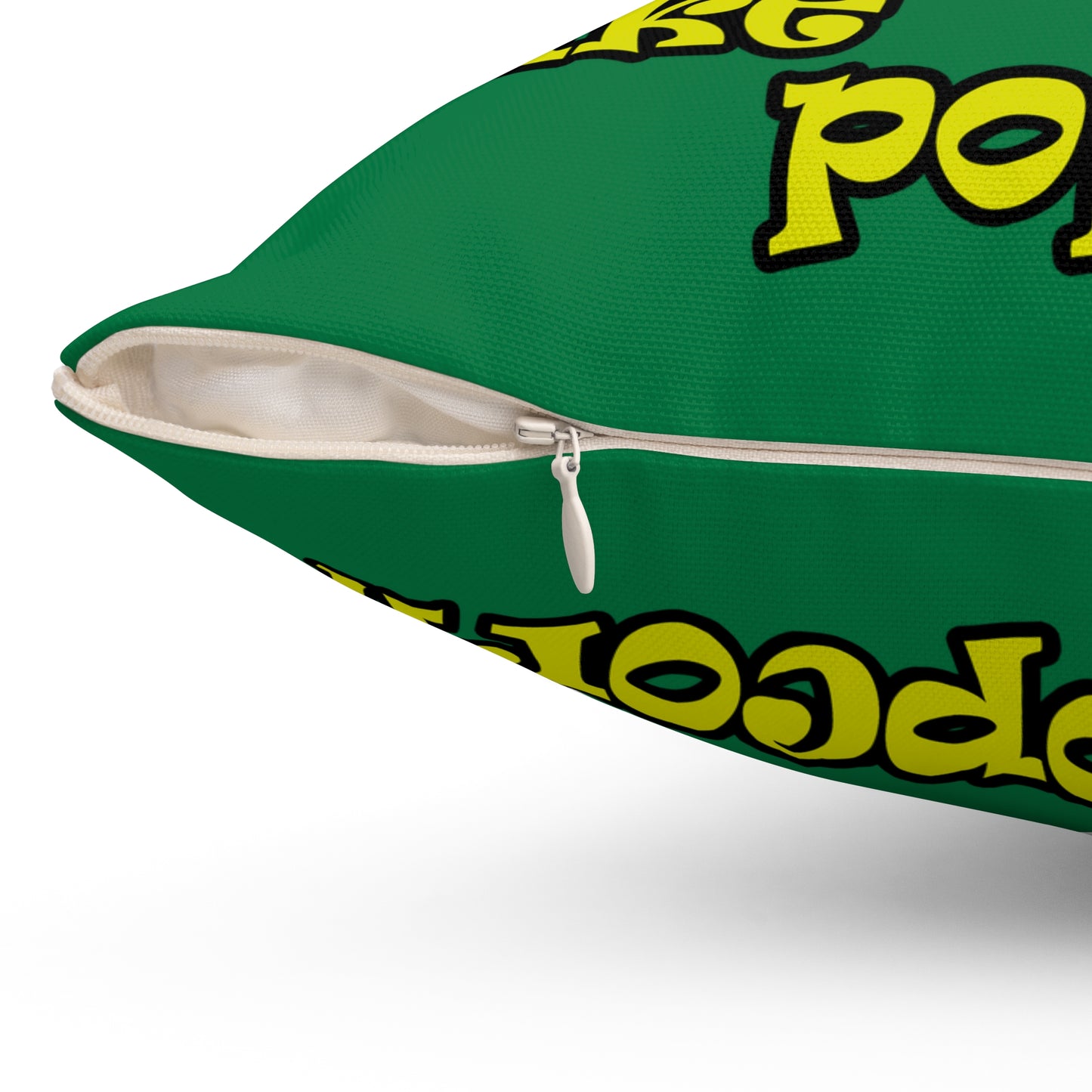 popping like popcorn - Spun Polyester Square Pillow - (dark green)