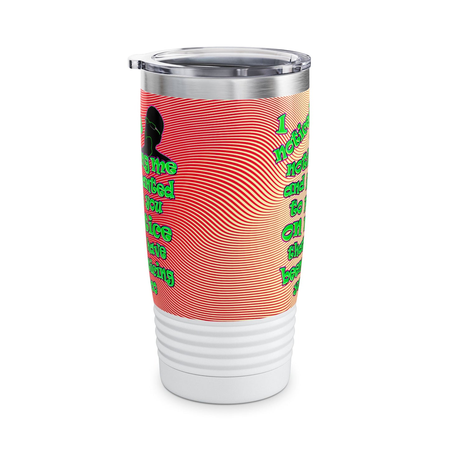 noticed you noticing - Ringneck Tumbler, 20oz (yellow-orange wave)