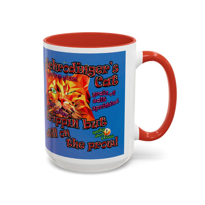 schrodinger's cat - Accent Mug (light blue-purple wave)