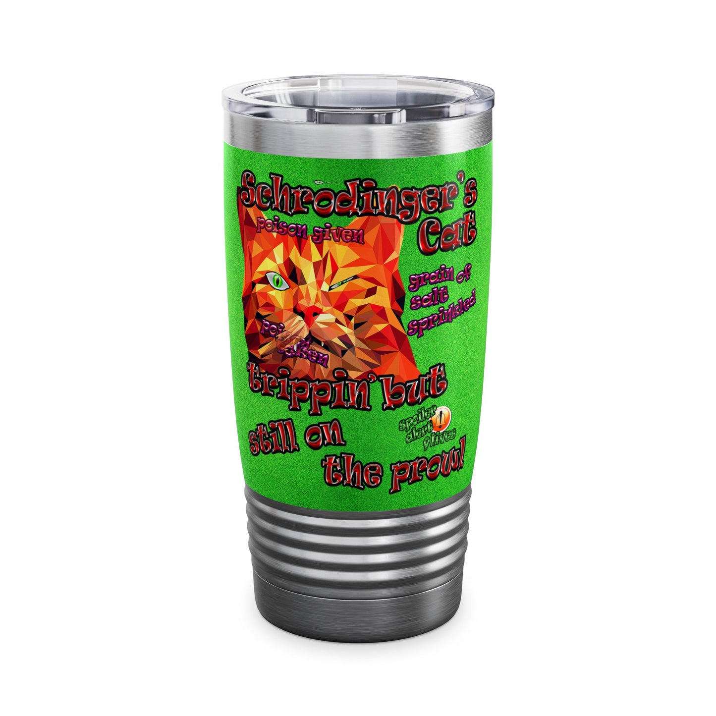 schrodinger's cat - Ringneck Tumbler, 20oz (green turf)