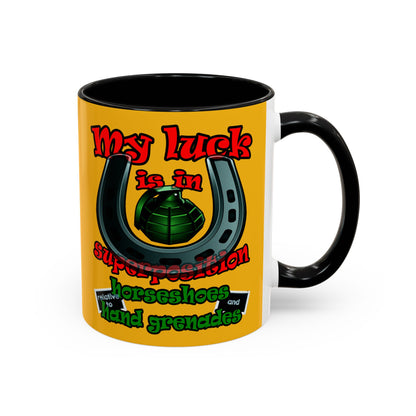 my luck - Accent Mug (yellow)