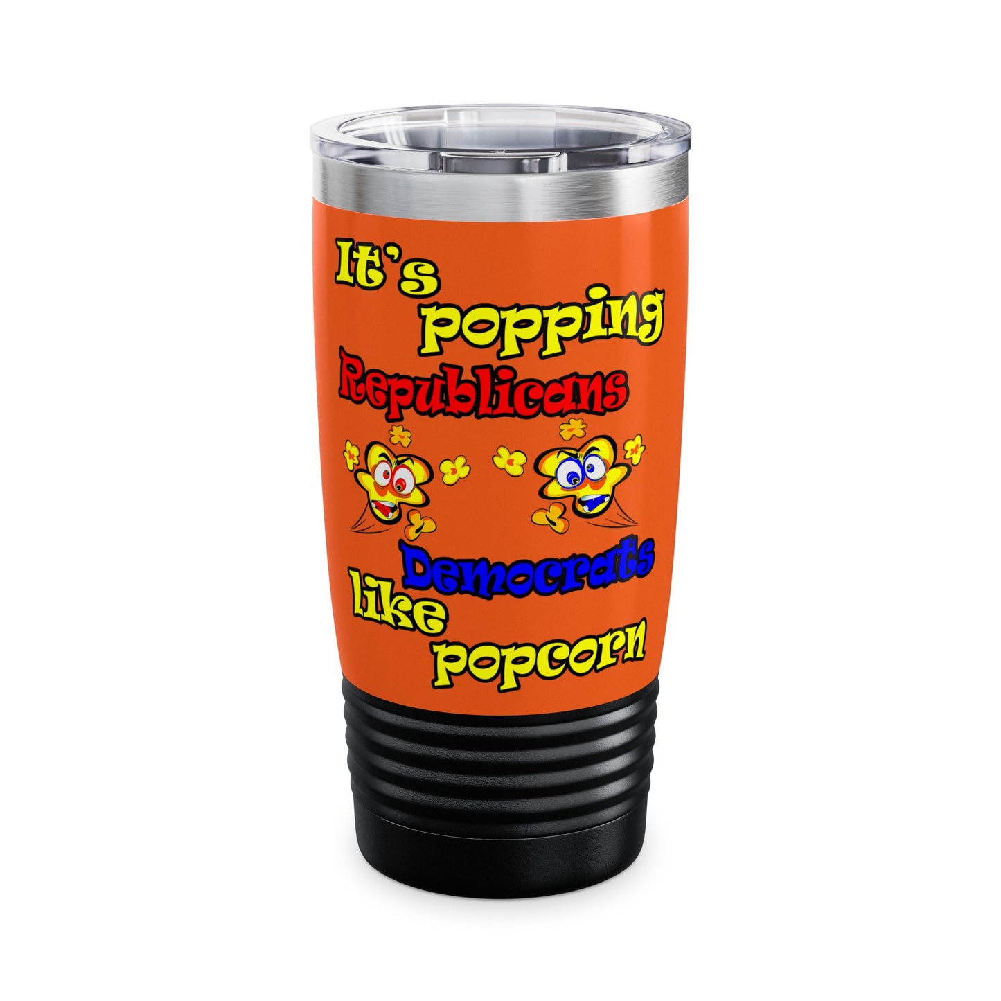 popping like popcorn - Ringneck Tumbler, 20oz (orange)